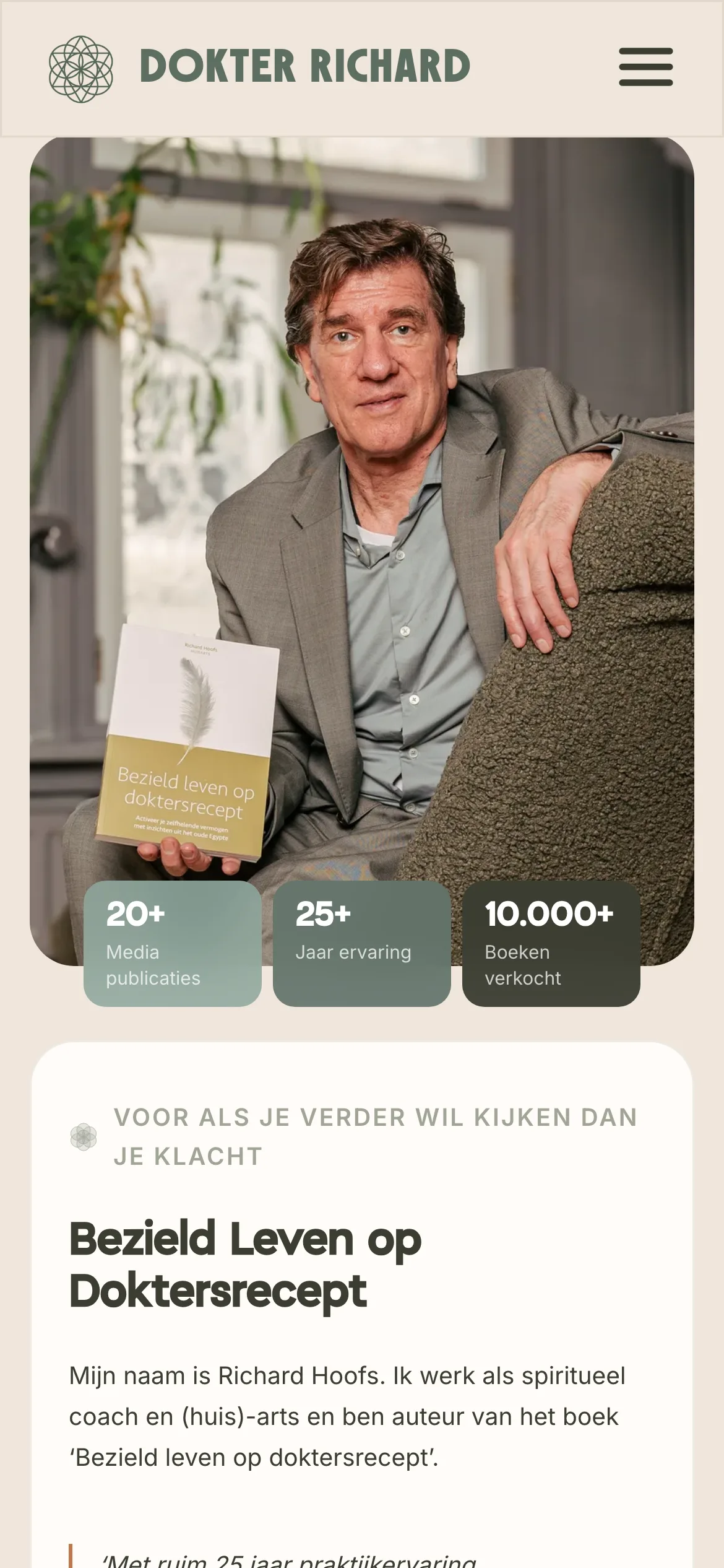 Dokter Richard mobiele website preview